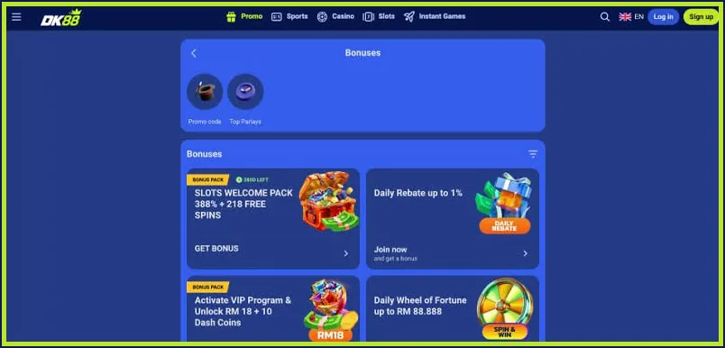 Perbandingan gandaan syarat tawaran aluan DK88 Perbandingan gandaan syarat tawaran aluan DK88